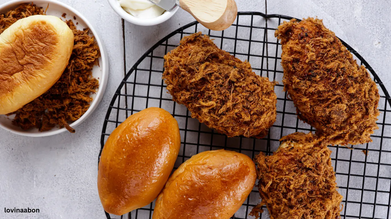 Abon Ayam, Abon Sapi, Abon Ikan sebagai Topping berbagai hidangan.